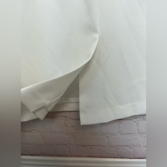 Le Suit Crepe Open Front Jacket & Crewneck Sheath Dress Suit - Picture 9 of 14